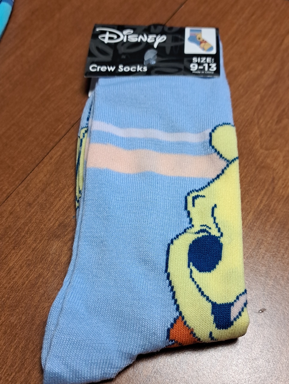 Disney Light Blue Winnie the Pooh Crew Socks